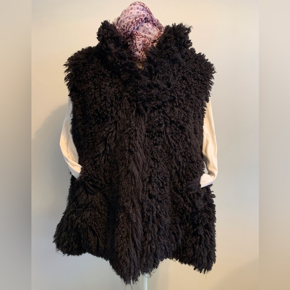 Katie Todd shearling vest. Size Large